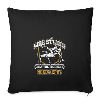 Men's Wrestling - Sofa pillowcase 17,3'' x 17,3'' (45 x 45 cm) - black - Front