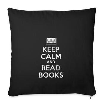 Read books book gift bookshelf - Sofa pillowcase 17,3'' x 17,3'' (45 x 45 cm) - black - Front