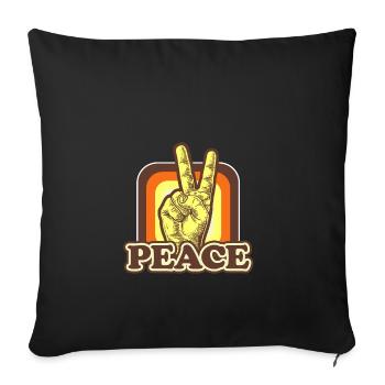 Signes de paix - Housse de coussin décorative 45 x 45 cm - noir - Devant