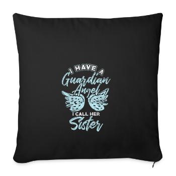Sister protector - Sofa pillowcase 17,3'' x 17,3'' (45 x 45 cm) - black - Front