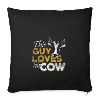 Cowboy Farmer Agriculture Cow Boy Man Farmer - Sofa pillowcase 17,3'' x 17,3'' (45 x 45 cm) - black - Front