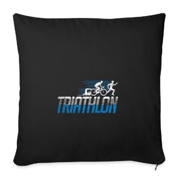 Triathlon - Sofakissenbezug 45 x 45 cm - Schwarz - Vorne