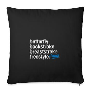 Nageur style de nageur - Housse de coussin décorative 45 x 45 cm - noir - Devant