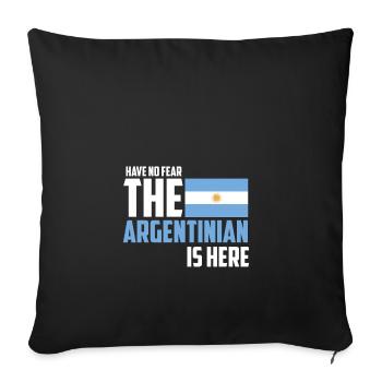 Argentina - Sofa pillowcase 17,3'' x 17,3'' (45 x 45 cm) - black - Front