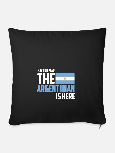 Argentinien - Sofakissenbezug 45 x 45 cm - Schwarz