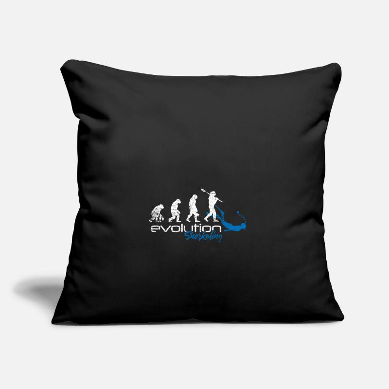 Plongée plongée avec tuba évolution récif de corail Housse de coussin décorative 45 x 45 cm