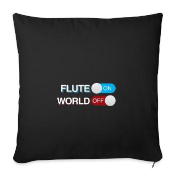 flute - Sofa pillowcase 17,3'' x 17,3'' (45 x 45 cm) - black - Front