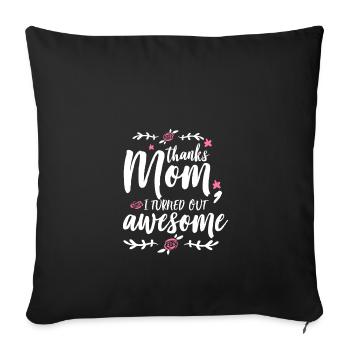 Mother self-confidence - Sofa pillowcase 17,3'' x 17,3'' (45 x 45 cm) - black - Front