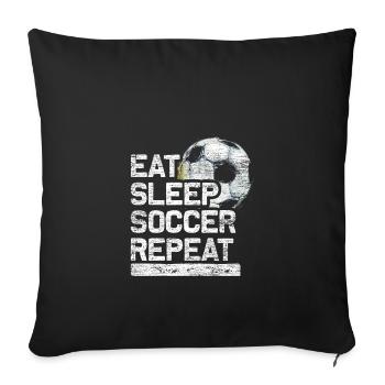 Soccer football player - Sofa pillowcase 17,3'' x 17,3'' (45 x 45 cm) - black - Front