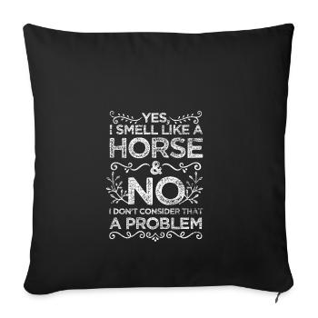Reiten Reiter - Sofakissenbezug 45 x 45 cm - Schwarz - Vorne