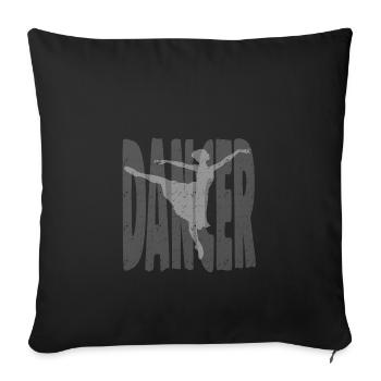 DANCER - Sofa pillowcase 17,3'' x 17,3'' (45 x 45 cm) - black - Front
