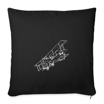 Airplane - Sofakissenbezug 45 x 45 cm - Schwarz - Vorne