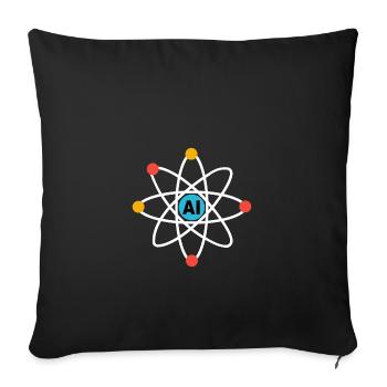 AI Atom - Housse de coussin décorative 45 x 45 cm - noir - Devant