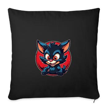 Super cute tasmanian Devil retro style - Sofa pillowcase 17,3'' x 17,3'' (45 x 45 cm) - black - Front