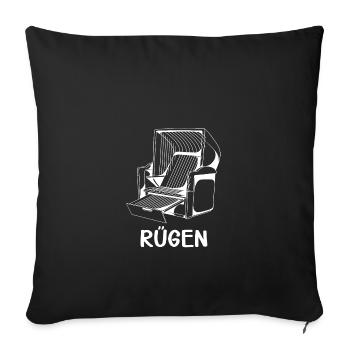 CHAISE DE PLAGE RÜGEN - Housse de coussin décorative 45 x 45 cm - noir - Devant