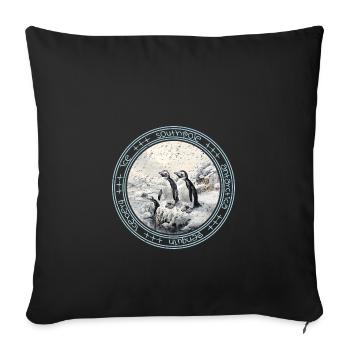 Southpole Antarctica Penguin Ice - Sofa pillowcase 17,3'' x 17,3'' (45 x 45 cm) - black - Front