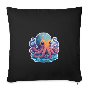 Pieuvre - Housse de coussin décorative 45 x 45 cm - noir - Devant