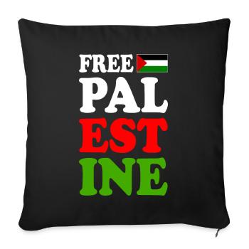 Free palestine - Housse de coussin décorative 45 x 45 cm - noir - Devant