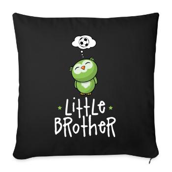 Little Soccer Brother - Sofa pillowcase 17,3'' x 17,3'' (45 x 45 cm) - black - Front