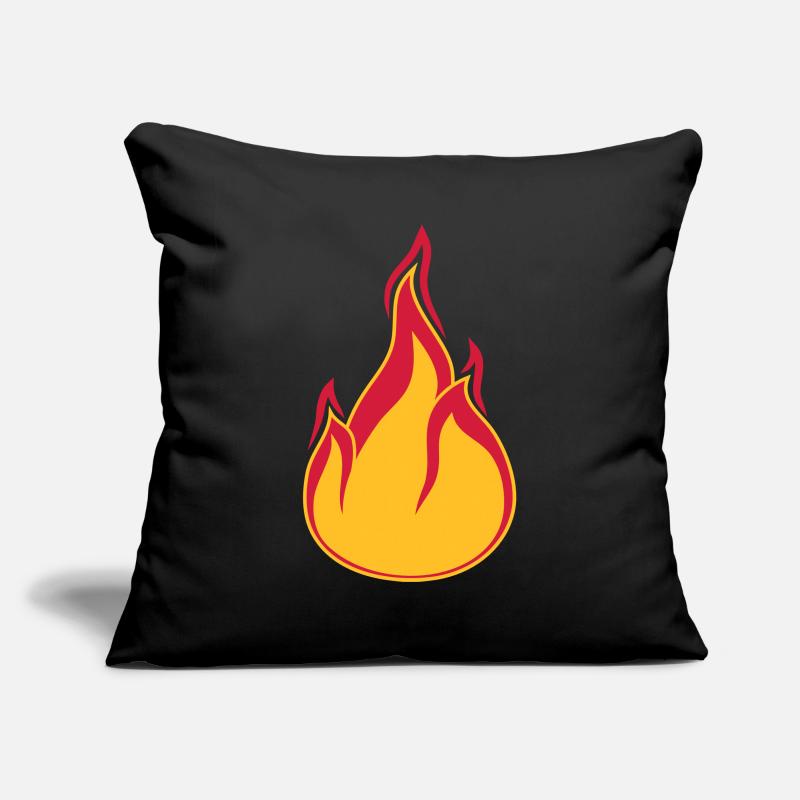fire flame hot burn burn warm clipart Sofa pillowcase 17,3'' x 17,3'' (45 x 45 cm)