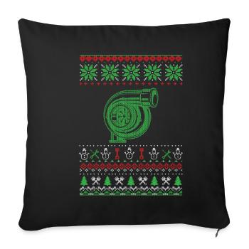 Christmas Ugly Sweater - Sofa pillowcase 17,3'' x 17,3'' (45 x 45 cm) - black - Front