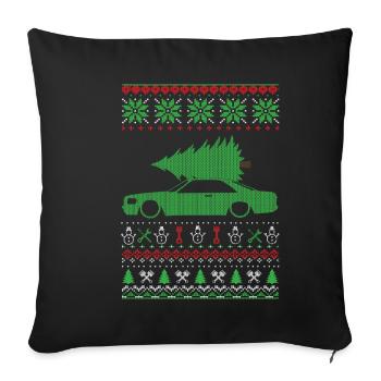 Christmas Ugly Sweater - Sofa pillowcase 17,3'' x 17,3'' (45 x 45 cm) - black - Front