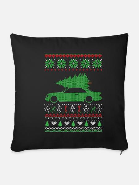 Christmas Ugly Sweater - Sofakissenbezug 45 x 45 cm - Schwarz