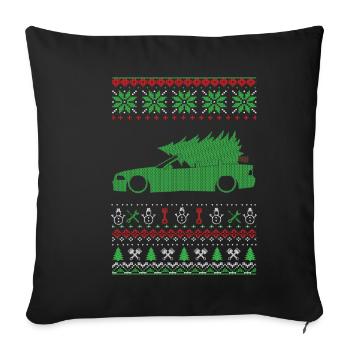 Christmas Ugly Sweater - Sofakissenbezug 45 x 45 cm - Schwarz - Vorne