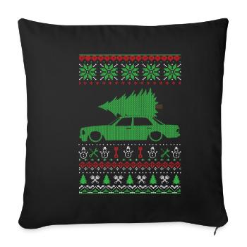 Christmas Ugly Sweater - Sofa pillowcase 17,3'' x 17,3'' (45 x 45 cm) - black - Front