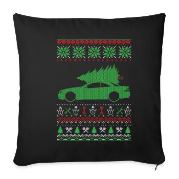 Christmas Ugly Sweater - Sofa pillowcase 17,3'' x 17,3'' (45 x 45 cm) - black - Front