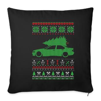 Christmas Ugly Sweater - Sofakissenbezug 45 x 45 cm - Schwarz - Vorne