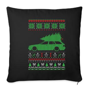 Christmas Ugly Sweater - Sofakissenbezug 45 x 45 cm - Schwarz - Vorne