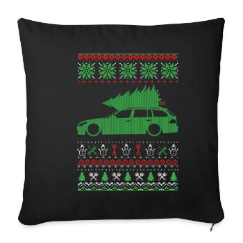 Christmas Ugly Sweater - Sofakissenbezug 45 x 45 cm - Schwarz - Vorne