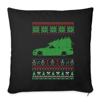Christmas Ugly Sweater - Sofakissenbezug 45 x 45 cm - Schwarz - Vorne