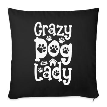 Dog Dogs - Sofa pillowcase 17,3'' x 17,3'' (45 x 45 cm) - black - Front