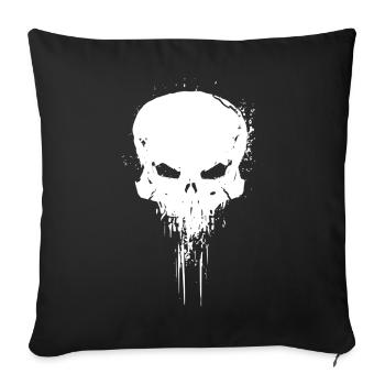 totenkopf motiv - Housse de coussin décorative 45 x 45 cm - noir - Devant
