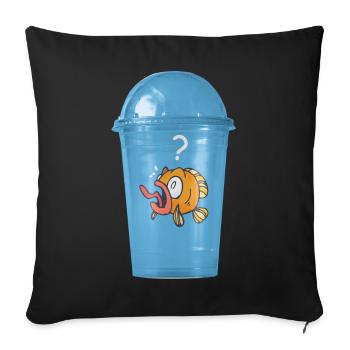 Plastic Free - Sofa pillowcase 17,3'' x 17,3'' (45 x 45 cm) - black - Front