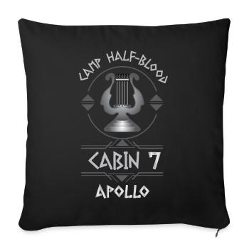 Cabin #7 in Camp Half Blood, Child of Apollo - Sofa pillowcase 17,3'' x 17,3'' (45 x 45 cm) - black - Front