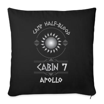 Cabin #7 in Camp Half Blood, Child of Apollo - Sofa pillowcase 17,3'' x 17,3'' (45 x 45 cm) - black - Front