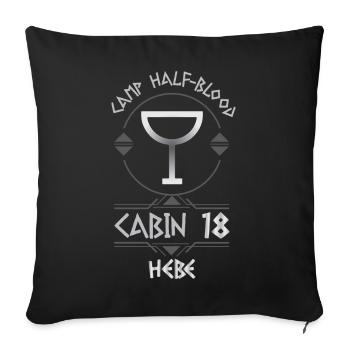 Cabin #18 in Camp Half Blood, Child of Hebe - Sofa pillowcase 17,3'' x 17,3'' (45 x 45 cm) - black - Front