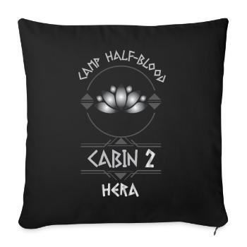 Cabin #2 in Camp Half Blood, Child of Hera - Sofa pillowcase 17,3'' x 17,3'' (45 x 45 cm) - black - Front