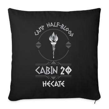 Cabin #20 in Camp Half Blood, Child of Hecate - Sofa pillowcase 17,3'' x 17,3'' (45 x 45 cm) - black - Front