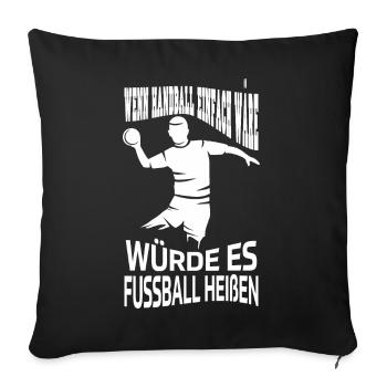 Handball Dire Drôle de joueur de handball Cadeau - Housse de coussin décorative 45 x 45 cm - noir - Devant