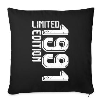 Limited Edition Bold Logo - Sofa pillowcase 17,3'' x 17,3'' (45 x 45 cm) - black - Front