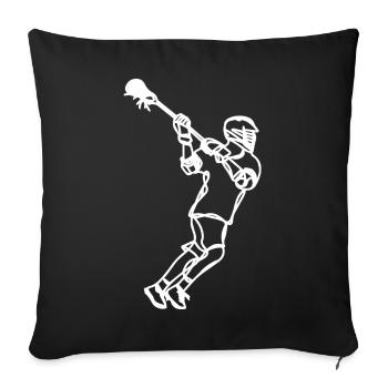 Lacrosse Professional Drawing - Sofa pillowcase 17,3'' x 17,3'' (45 x 45 cm) - black - Front