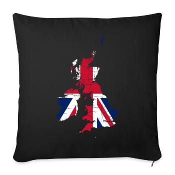 United Kingdom Flag Landscape England - Sofakissenbezug 45 x 45 cm - Schwarz - Vorne