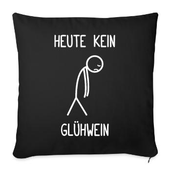 Fête de Noël Pas de vin chaud aujourd’hui - Housse de coussin décorative 45 x 45 cm - noir - Devant