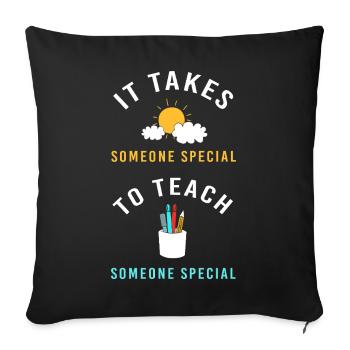 Special Needs School Teacher Special Education Pedagogue - Sofa pillowcase 17,3'' x 17,3'' (45 x 45 cm) - black - Front