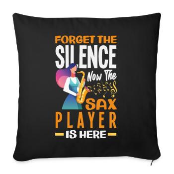 Saxofon - Sofakissenbezug 45 x 45 cm - Schwarz - Vorne