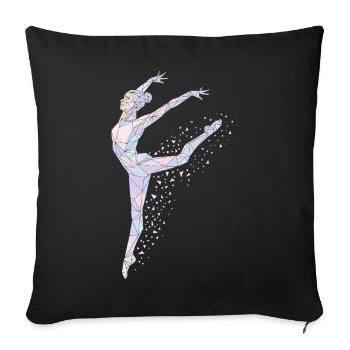 Gymnastique Gymnaste Adolescent - Gymnastique au sol Gymnastique artistique - Housse de coussin décorative 45 x 45 cm - noir - Devant